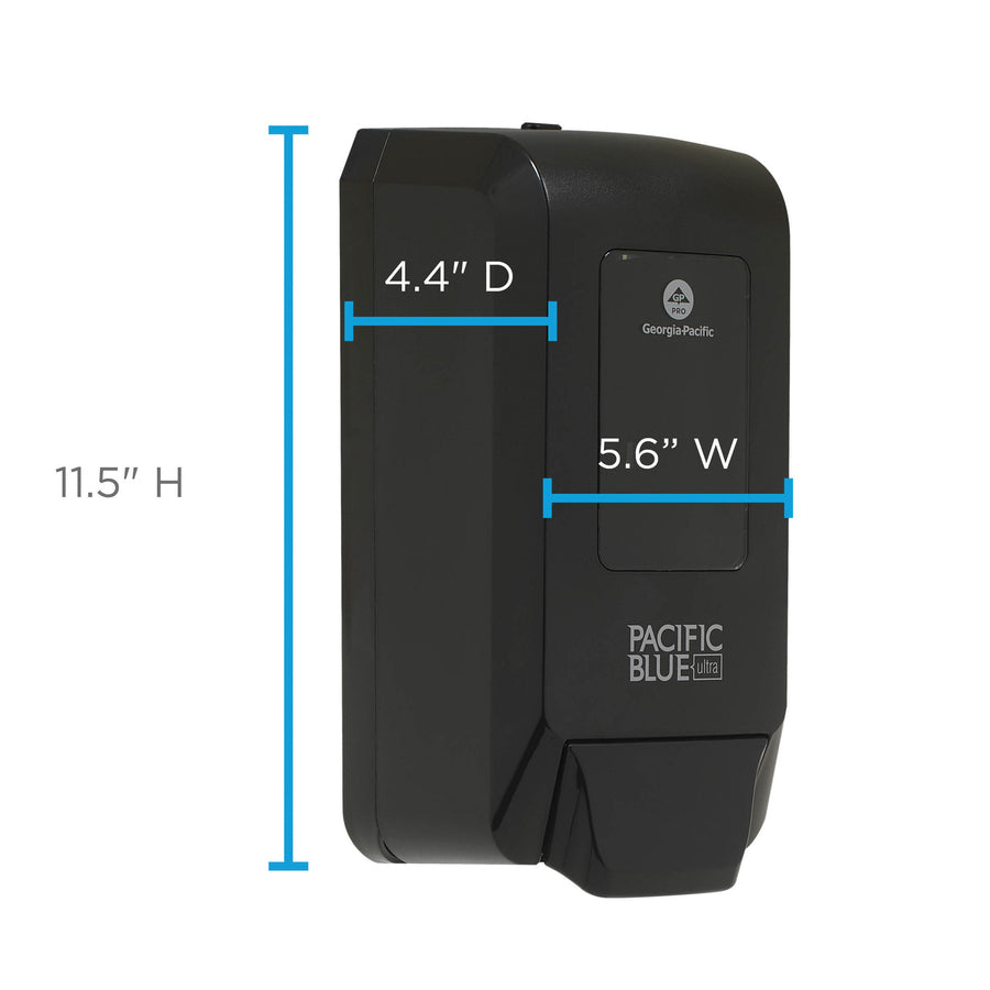 Pacific Blue Ultra Foaming Hand Soap/Hand Sanitizer Wall-Mounted Manual Dispenser - Manual - Black - 1 Each