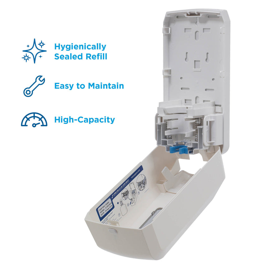 Pacific Blue Ultra Foaming Hand Soap/Hand Sanitizer Wall-Mounted Manual Dispenser - Manual - White - 1 Each