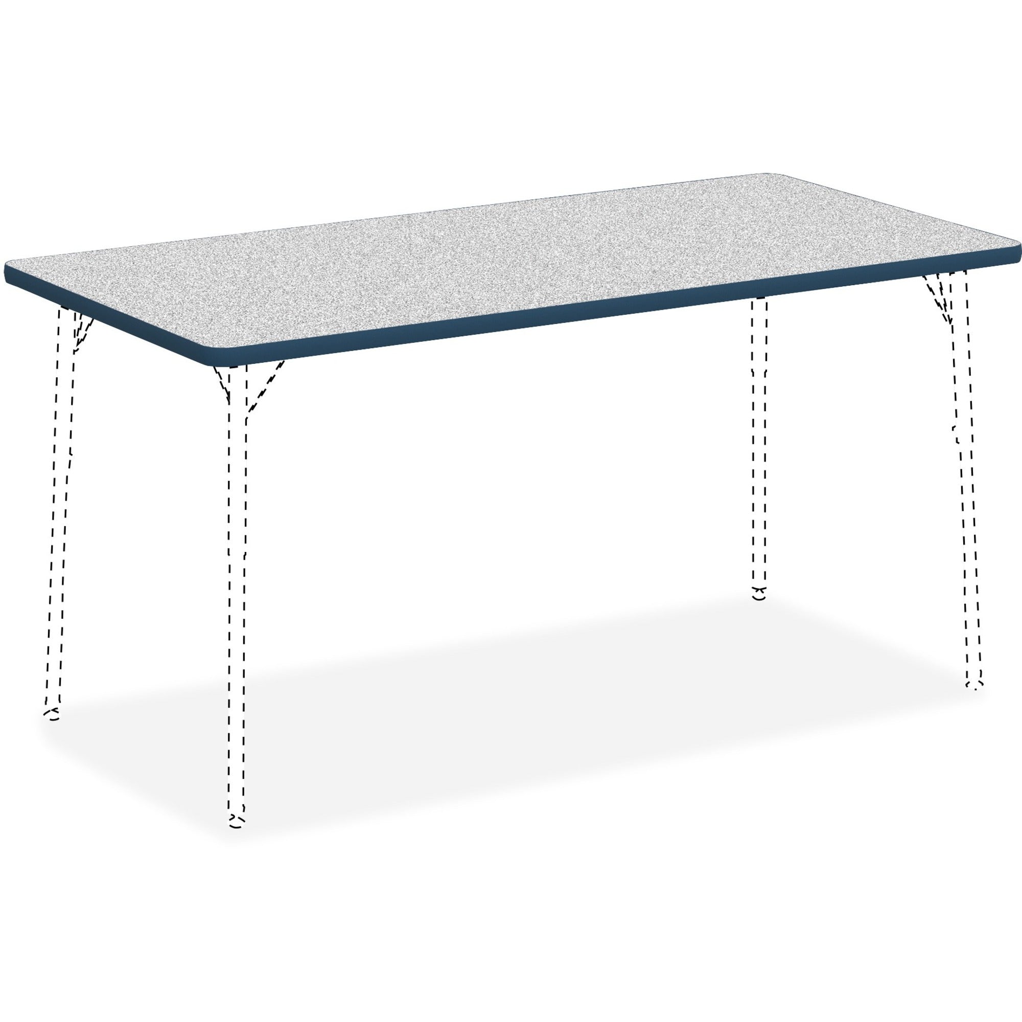 Lorell Classroom Activity Tabletop - Gray Nebula, High Pressure Laminate (HPL) Rectangle Top - 60" Table Top Width x 30" Table Top Depth x 1.13" Table Top Thickness - Classroom - 1 Each
