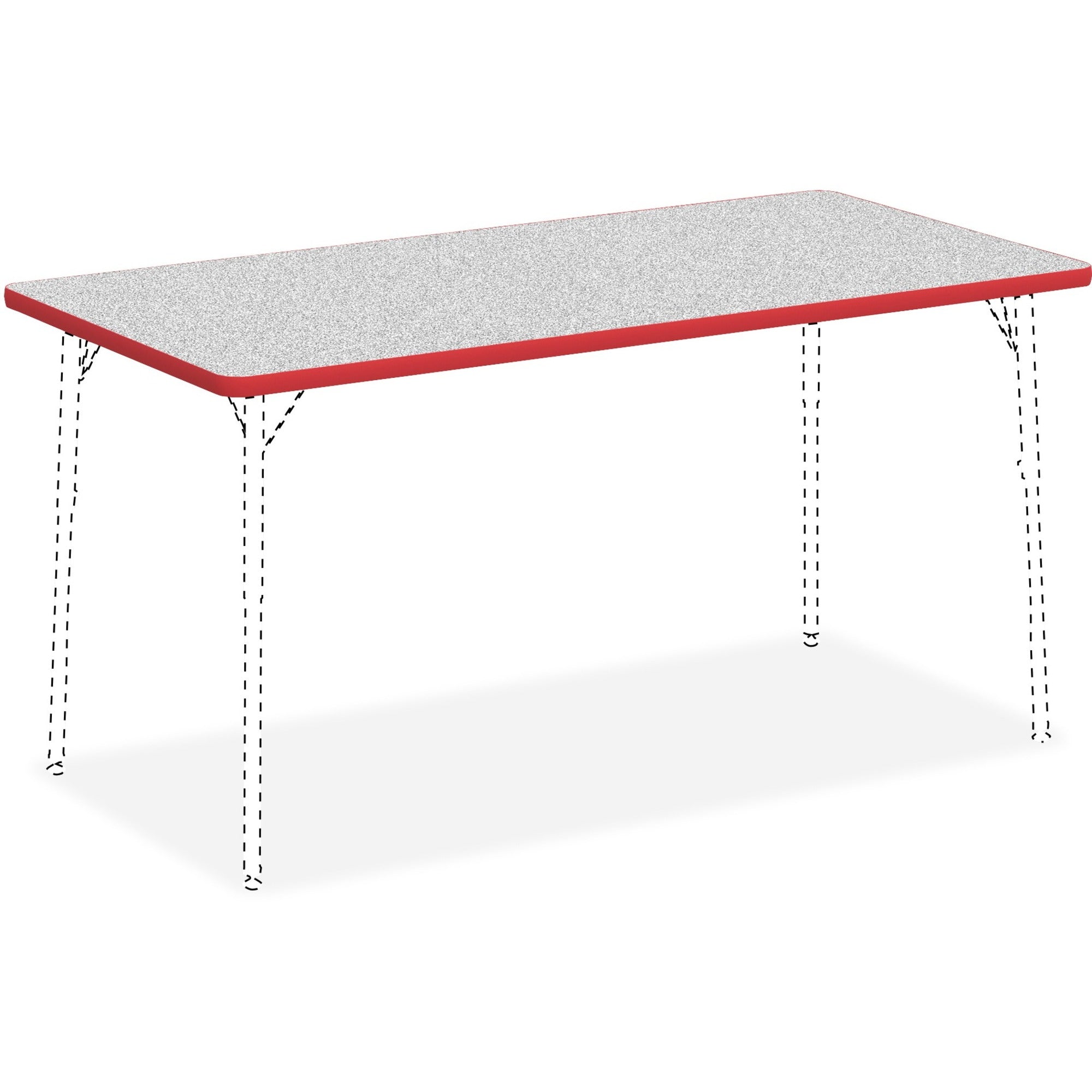Lorell Classroom Activity Tabletop - Gray Nebula, High Pressure Laminate (HPL) Rectangle Top - 60" Table Top Width x 30" Table Top Depth x 1.13" Table Top Thickness - Classroom - Assembly Required - 1 Each