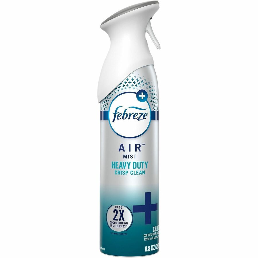 Febreze Air Freshener Spray - Spray - 8.8 fl oz (0.3 quart) - Crisp Clean - Odor Neutralizer, VOC-free, Heavy Duty - 6 / Carton