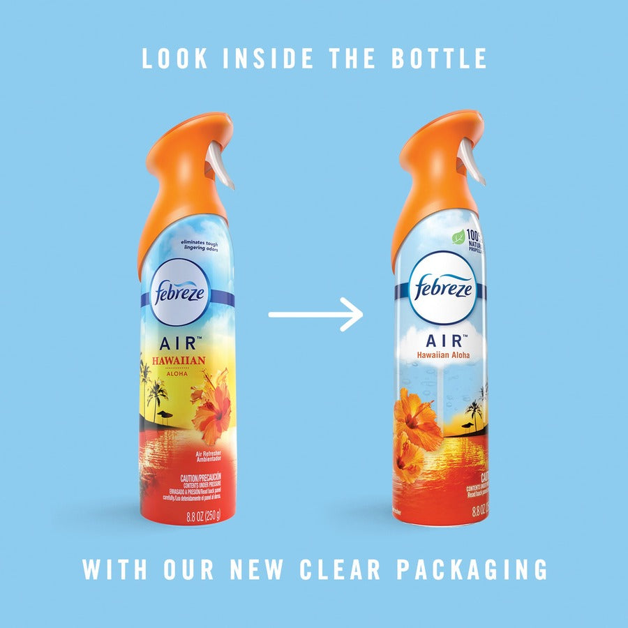 Febreze Air Freshener Spray - Spray - 8.5 fl oz (0.3 quart) - Hawaiian Aloha - Odor Neutralizer, VOC-free - 6 / Carton