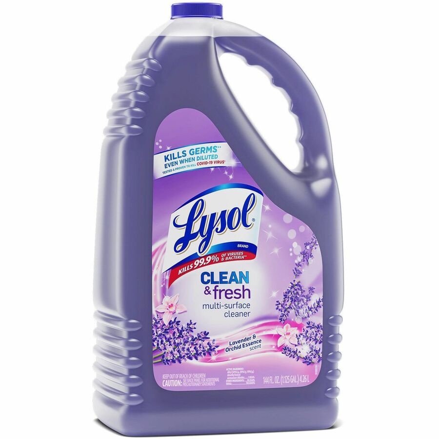 Lysol Clean/Fresh Lavender Cleaner - For Multi Surface - 144 fl oz (4.5 quart) - Clean & Fresh Lavender Orchid Scent - Recommended For: Stain Remover - Long Lasting, Disinfectant - Purple - 1 Each
