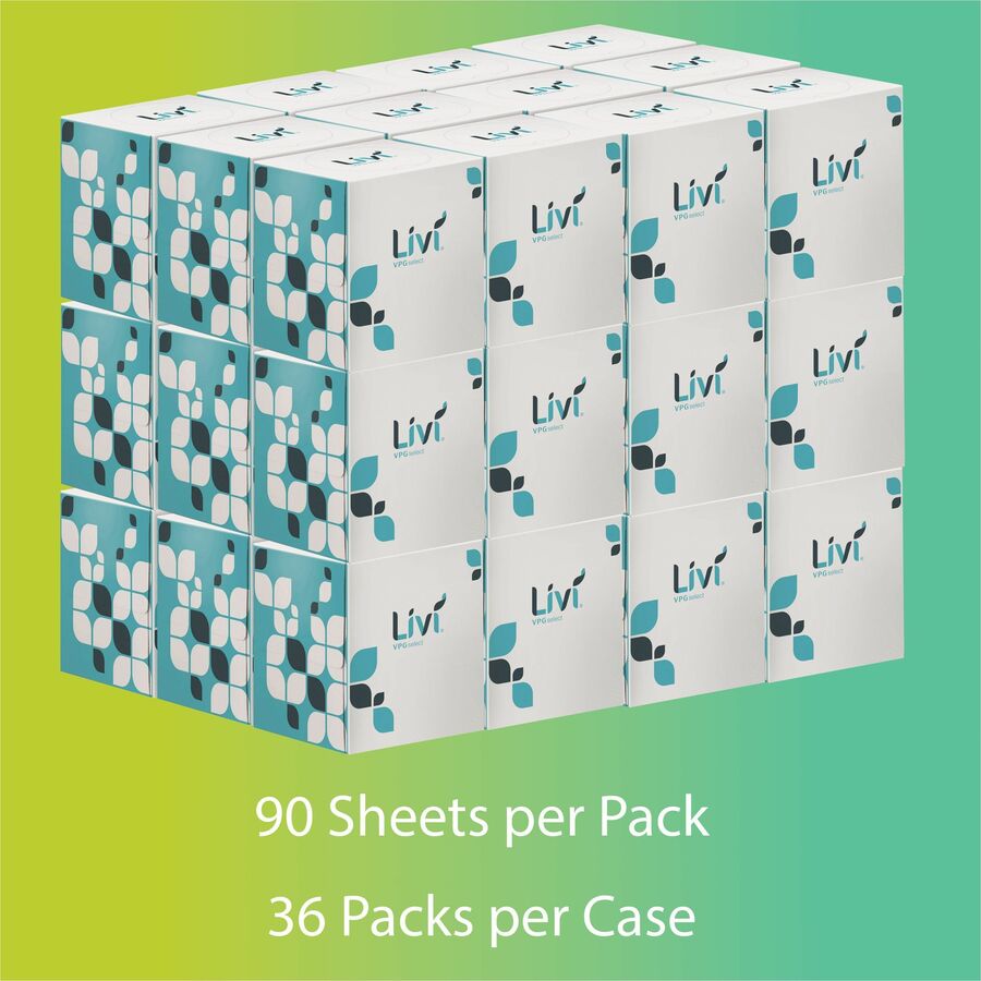 2 Ply - White - Virgin FiberBox - 90/Box - 36 / Carton