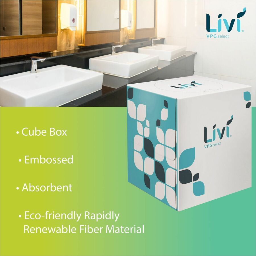 2 Ply - White - Virgin FiberBox - 90/Box - 36 / Carton