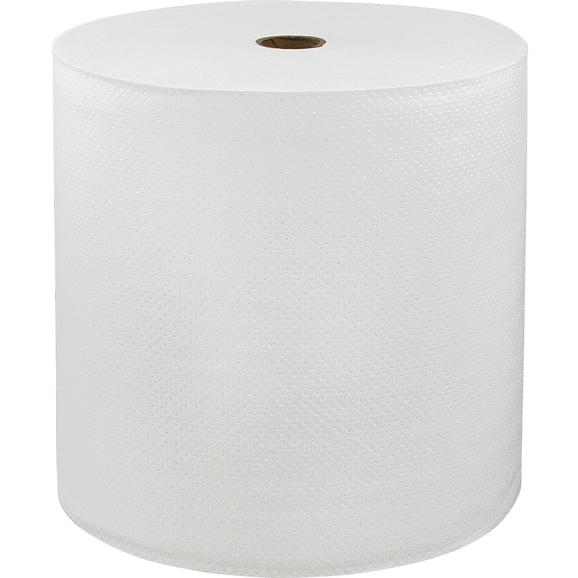 LoCor Hard Wound Roll Towels, 1 Ply, 7" x 800 ft, White, Virgin Fiber, 6 Rolls per Carton