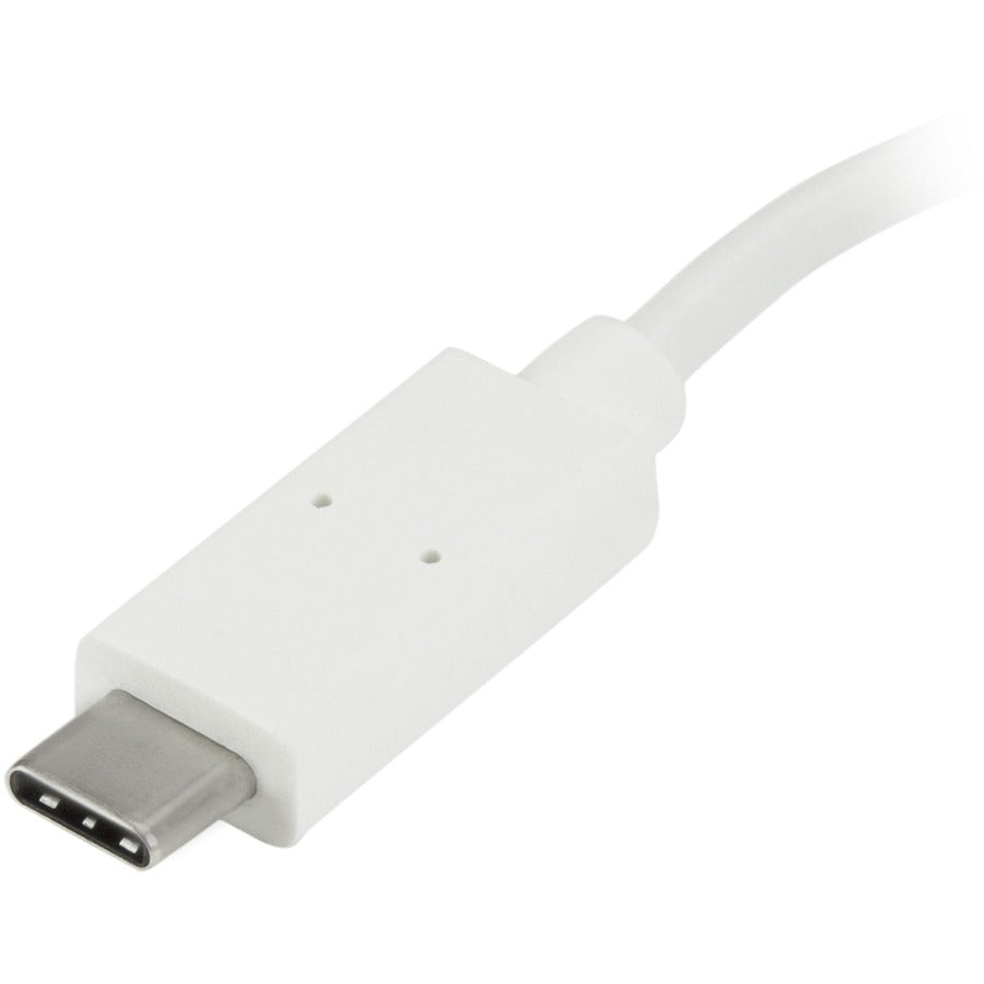 StarTech.com 4-Port USB-C Hub - USB-C to 1x USB-C and 3x USB-A - USB 3.0 Hub - White