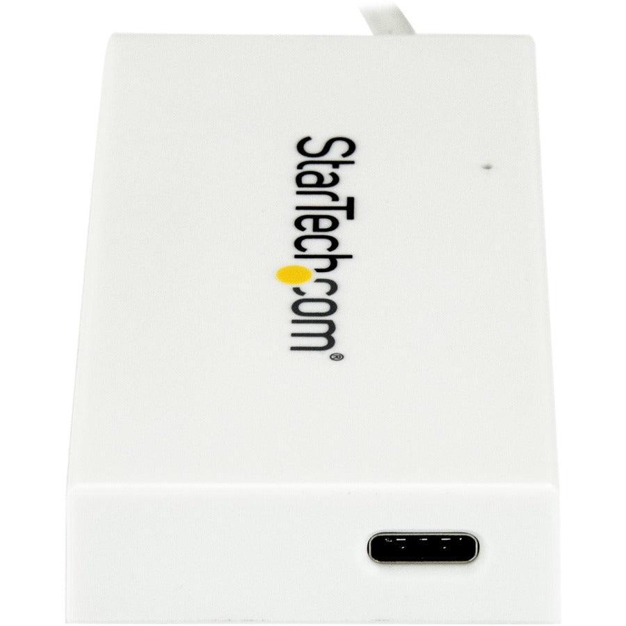 StarTech.com 4-Port USB-C Hub - USB-C to 1x USB-C and 3x USB-A - USB 3.0 Hub - White