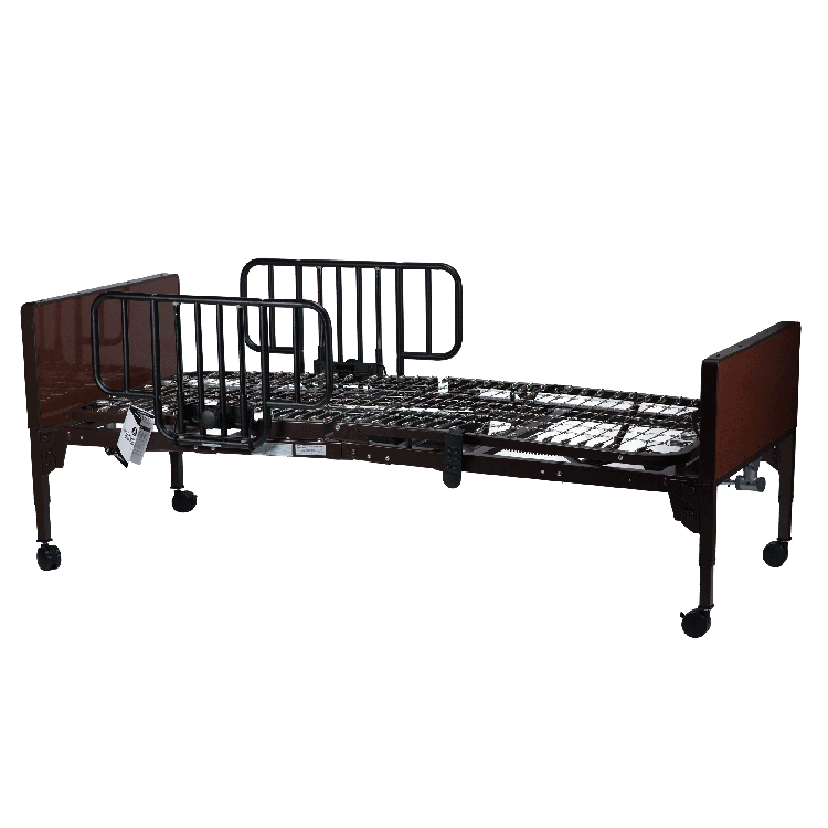 Semi Electric Homecare Bed w/ Half Rail and No Mattress, 1 Piece per Case