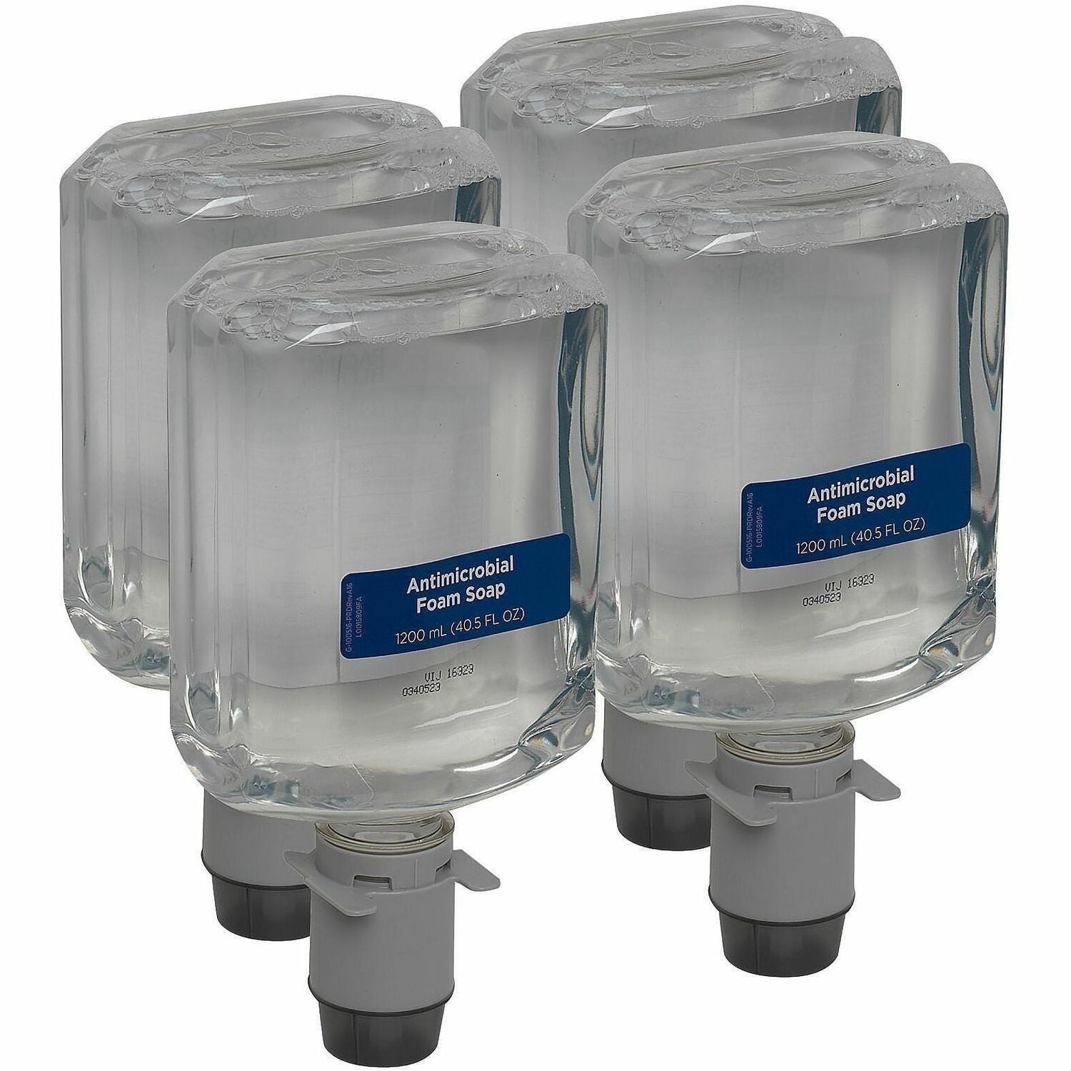 Fragrance-free Scent - 1.27 quart - Bottle Dispenser - Bacteria Remover, Kill Germs - Hand, Food Processing Industry, Restroom - Antibacterial - Clear - Recycled - Dye-free, pH Balanced - 4 / Carton