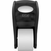 LoCor Top-Down Bath Tissue Dispenser, 300 Sheet Capacity, 7.4" H x 7.2" W x 13.5" D, Black, 1 Each