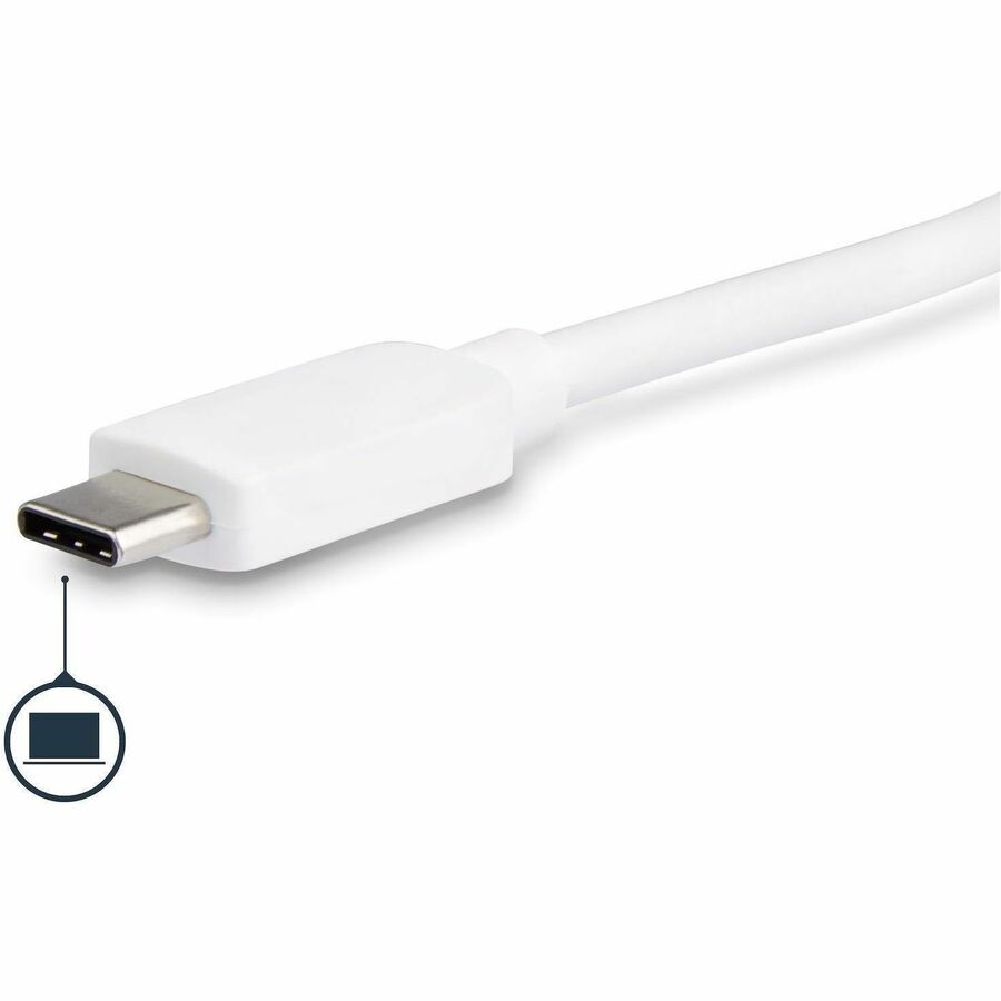StarTech.com USB-C Multiport Adapter for Laptops - Power Delivery - DVI - GbE - USB 3.0