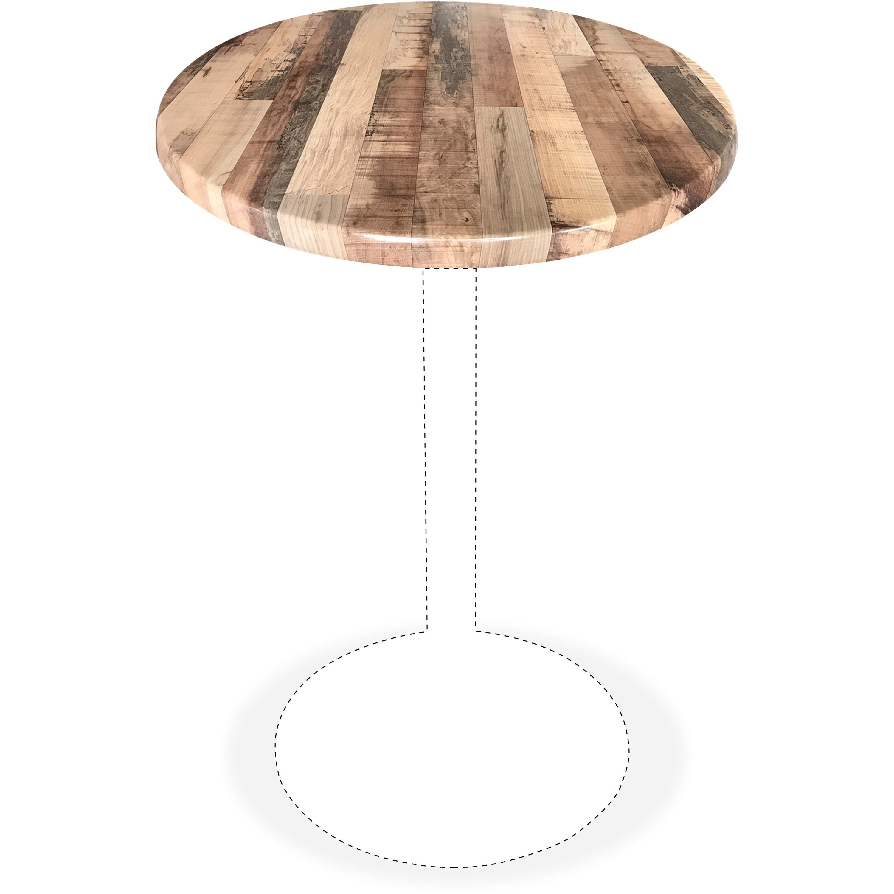 Holland Bar Stools Utility Table Top, Round, 36" Diameter, Rustic Finish, 2 per Carton