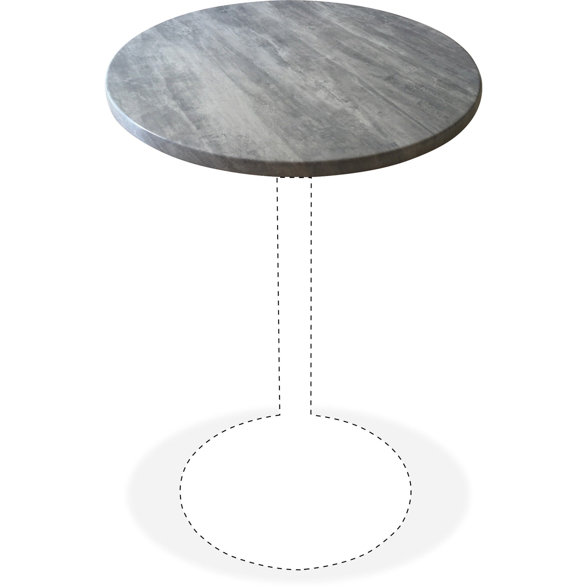 Holland Bar Stools Utility Table Top, Round, 36" Diameter, Graystone, 2 per Carton