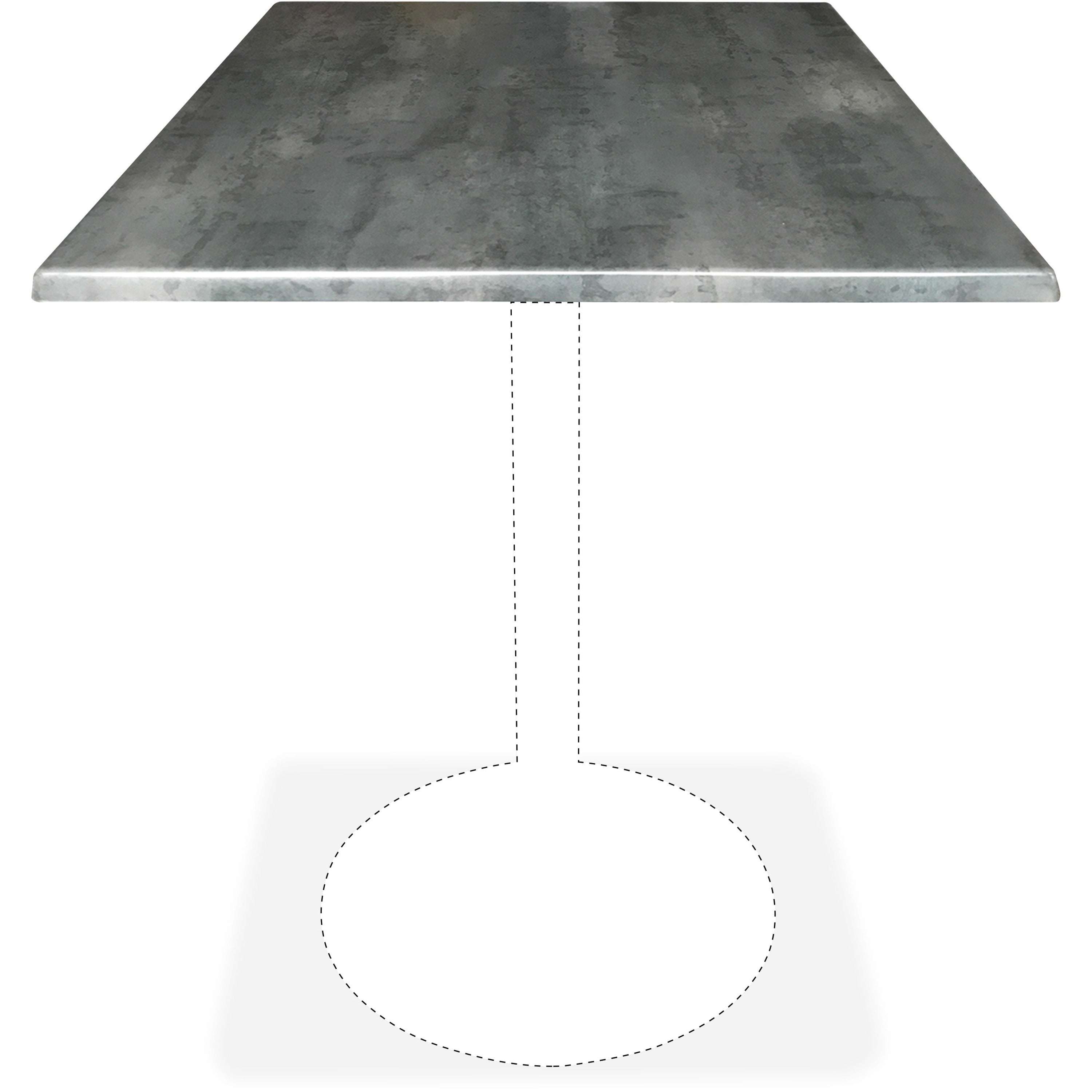 Holland Bar Stools Utility Table Top, Square, 36" x 36", Black Steel, 2 per Carton