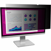 3M High Clarity Privacy Filter, Black/Glossy, 23.8" Widescreen, 16:9, Scratch & Dust Resistant, 1 Each