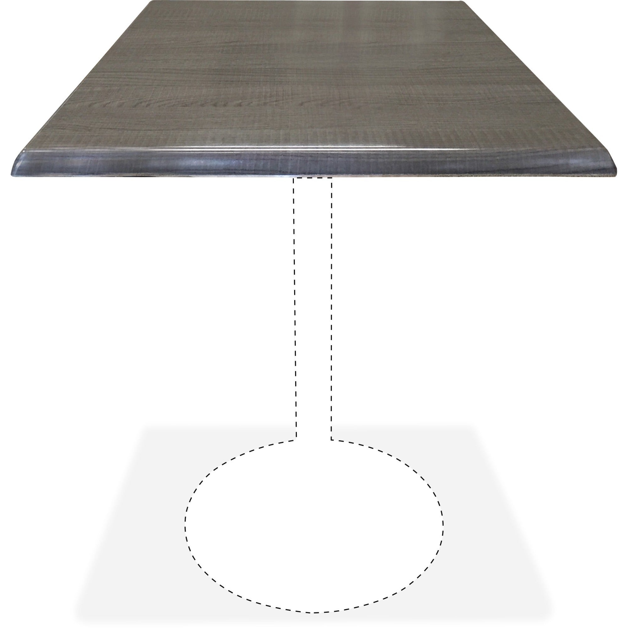 Holland Bar Stools Utility Table Top, Charcoal, Square, 30" x 30", 2 per Carton