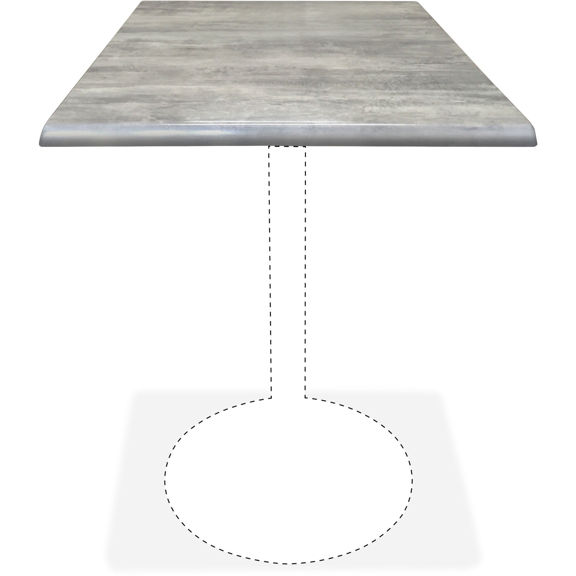 Holland Bar Stools Utility Table Top, Graystone, Square, 30" x 30", 2 per Carton