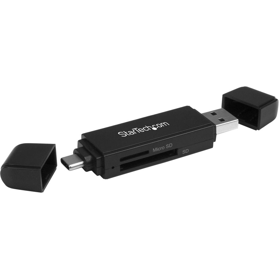 StarTech.com Flash Reader, SD/MMC/microSD/SDHC/SDXC/microSDHC/microSDXC, USB Type C & USB 3.1, 1.95TB Capacity, External, 1 Each