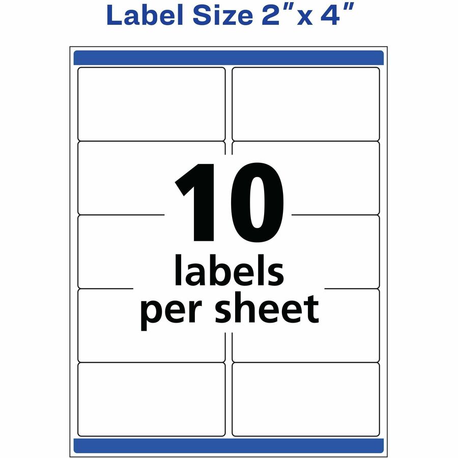 Avery 2" x 4" Labels, Ultrahold&reg;, 5,000 Labels (95523)