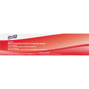Genuine Joe Food Storage Bags, 1 Gallon, 11" x 10.56", 1.75 mil Thickness, Zipper Closure, Clear, 40/Box