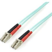 StarTech.com 9.84 ft Fiber Optic Duplex Patch Cable, LC to LC, Multi-mode 50/125µm, LSZH Jacket, Aqua, 100 Gbit/s, 1 Each