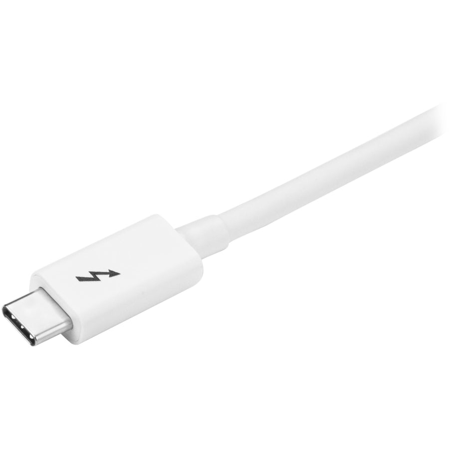 StarTech.com 6.56 ft USB 3.1 Type-C to Type-C Data Transfer Cable, 20 Gbit/s, Nickel Plated, White, 1 Each
