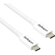 StarTech.com 6.56 ft USB 3.1 Type-C to Type-C Data Transfer Cable, 20 Gbit/s, Nickel Plated, White, 1 Each
