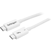 StarTech.com 1.64 ft USB 3.1 Type-C to Type-C Data Transfer Cable, 40 Gbit/s, Nickel Plated, White, 1 Each