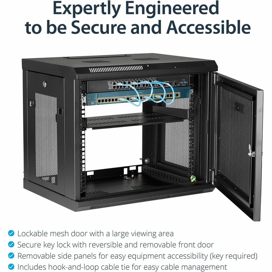 StarTech.com 9U Wall-Mount Server Rack Cabinet - 15 in. Deep