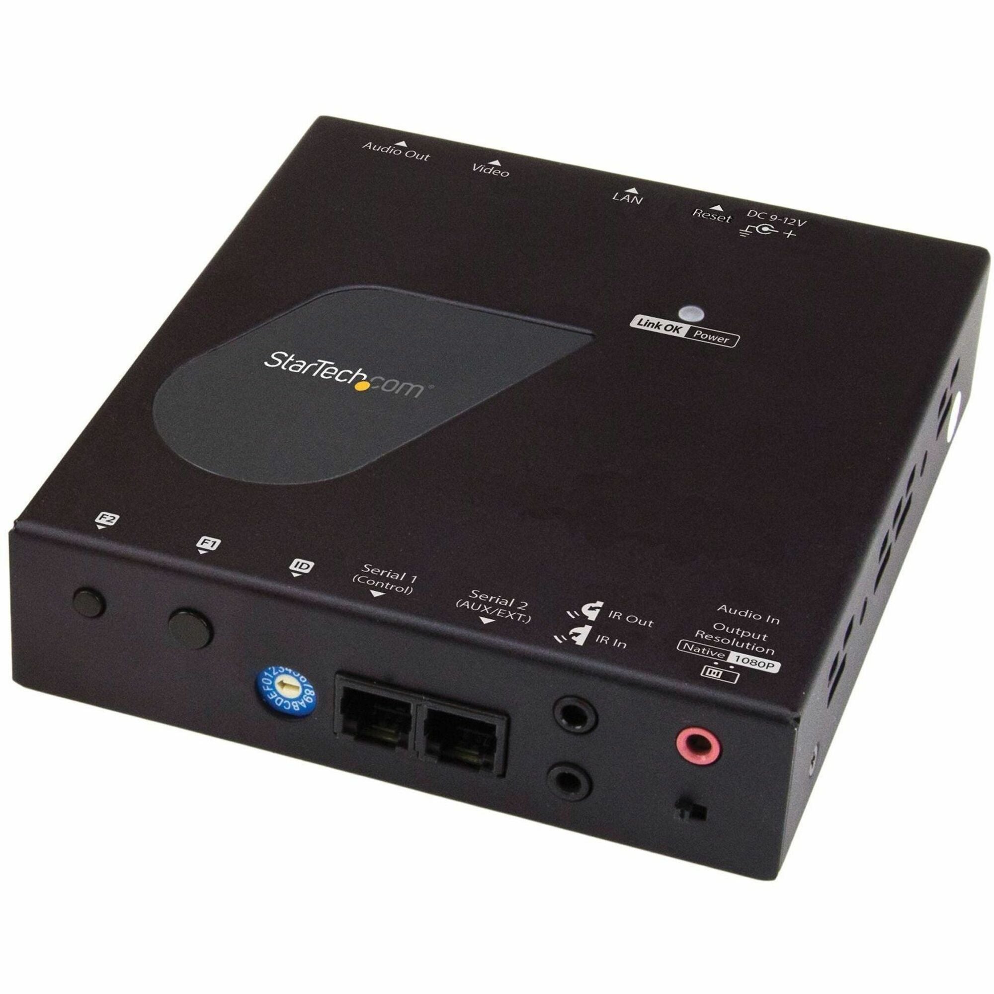 StarTech.com HDMI over IP Receiver, 1 Output Device, 328 ft Range, 1 x HDMI Out, 1 x RJ-45, 4K 3840x2160, Cat5e, Black, Pack of 1