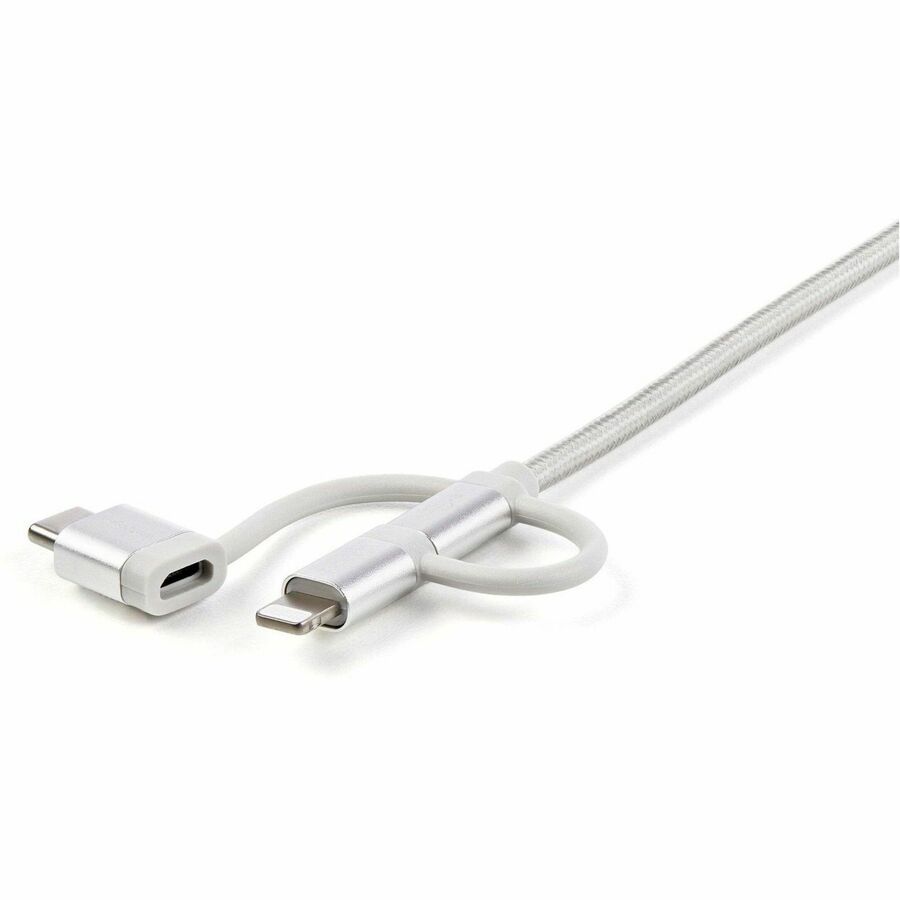 StarTech.com USB Multi-Charger Cable - Lightning, USB-C, Micro-B - Braided - 1 m (3 ft.)