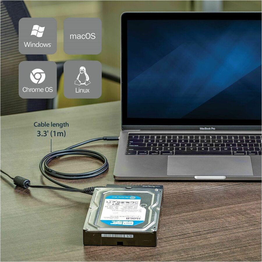 StarTech.com USB 3.1 (10Gbps) Adapter Cable for 2.5"/3.5" SATA Drives - USB-C