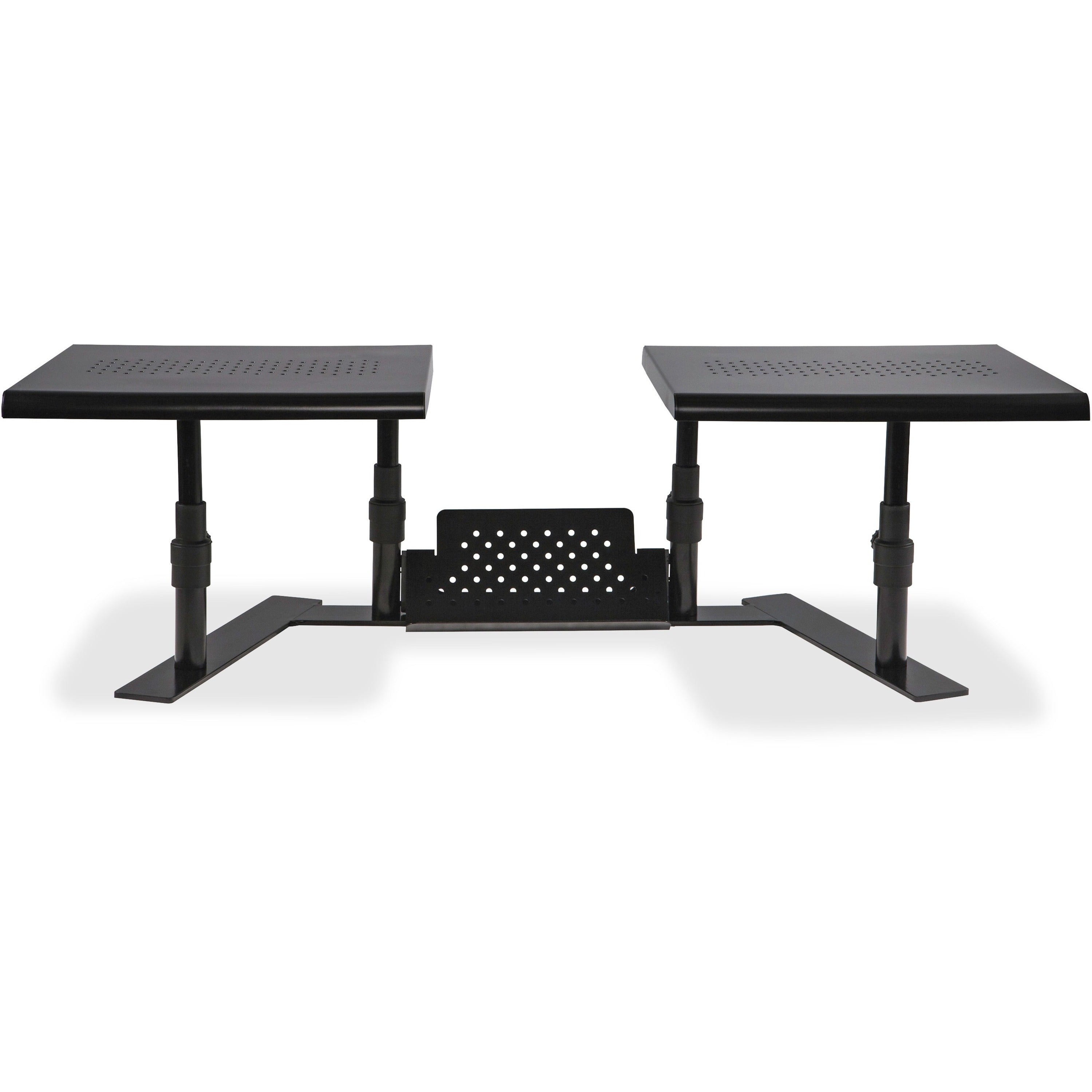20 lb Load Capacity - 9" Height x 32" Width x 14" Depth - Desktop - Steel - Pearl Black
