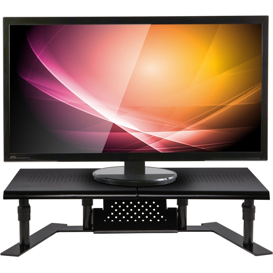 20 lb Load Capacity - 9" Height x 32" Width x 14" Depth - Desktop - Steel - Pearl Black