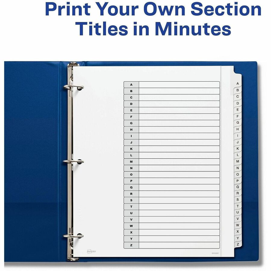 Avery Extra-Wide Dividers, 26 Tabs, Ready Index (11166)