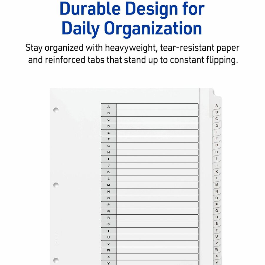 Avery Extra-Wide Dividers, 26 Tabs, Ready Index (11166)