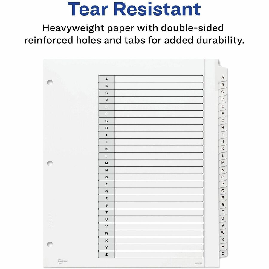 Avery Extra-Wide Dividers, 26 Tabs, Ready Index (11166)