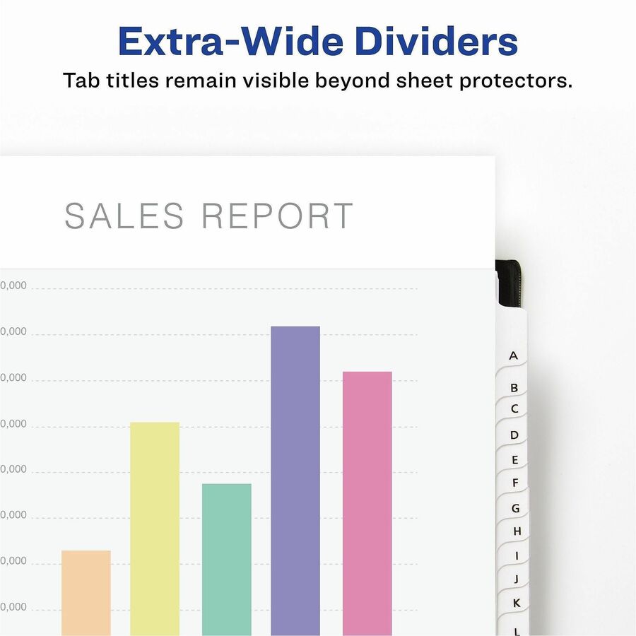 Avery Extra-Wide Dividers, 26 Tabs, Ready Index (11166)