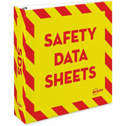 2" Binder Capacity - Letter - 8 1/2" x 11" Sheet Size - 540 Sheet Capacity - Fastener(s): Ring - Pocket(s): 4, Internal - Vinyl - Yellow, Red - Heavy Duty, One Touch Ring, Preprinted, Sturdy - 1 Each