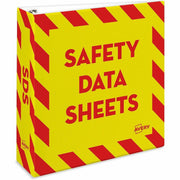 3" Binder Capacity - Letter - 8 1/2" x 11" Sheet Size - 670 Sheet Capacity - Fastener(s): Ring - Pocket(s): 4, Internal - Vinyl - Yellow, Red - Heavy Duty, One Touch Ring, Preprinted, Sturdy - 1 Each
