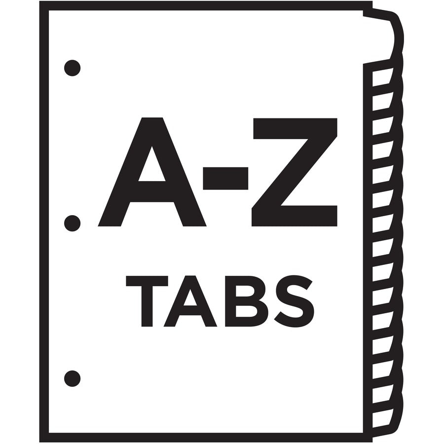 26 x Divider(s) - 26 Tab(s) - A-Z - 26 Tab(s)/Set - 8.5" Divider Width x 11" Divider Length - 3 Hole Punched - Yellow Plastic Divider - Yellow Plastic Tab(s) - 1 Set