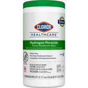 Clorox Healthcare Hydrogen Peroxide Cleaner Disinfectant Wipes, 9" x 6.75", White, Pre-moistened, Anti-bacterial, 95 Wipes per Tub, 1 Tub