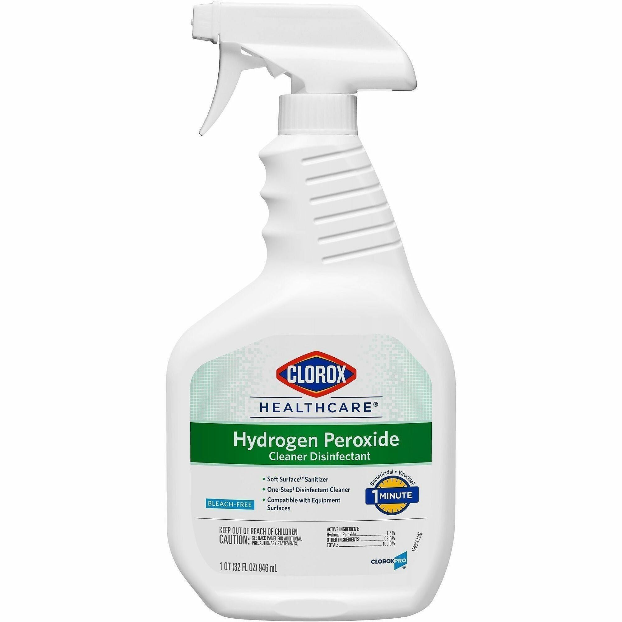 Clorox Healthcare Hydrogen Peroxide Cleaner Disinfectant Spray, 32 fl oz, Clear, 1 Each