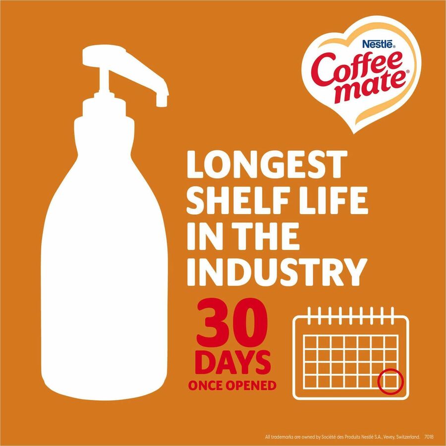 Coffee mate Salted Caramel Chocolate Liquid Concentrate Coffee Creamer, Pump Bottle, 50.70 fl oz (1.50 L), 300 Servings, 1 Each
