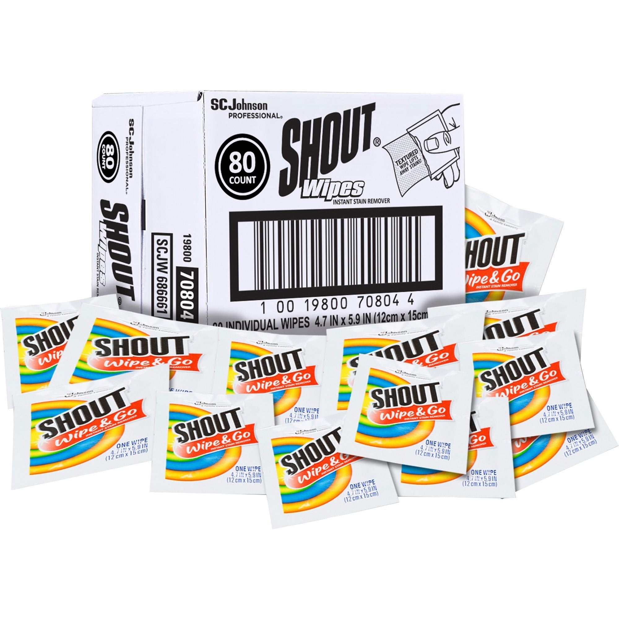 For Clothing - 5.90" Length x 4.70" Width - Recommended For: Stain Remover - Disposable - White - 80 / Carton