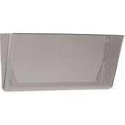 Storex Stacking Wall Pocket, 1 Pocket, 7" H x 4" W x 16" L, Stackable, Smoke, Poly, 1 Each