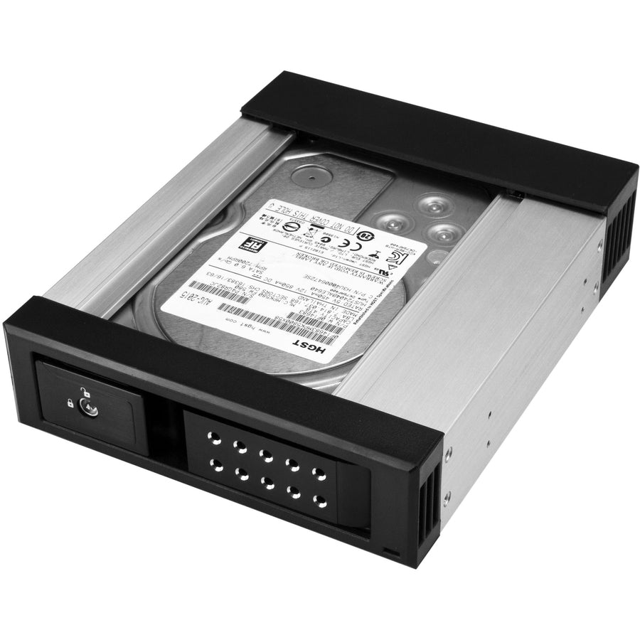 StarTech.com Drive Bay Adapter for 5.25" Serial Attached SCSI (SAS), SATA/600 - Serial ATA/600 Host Interface Internal - Black