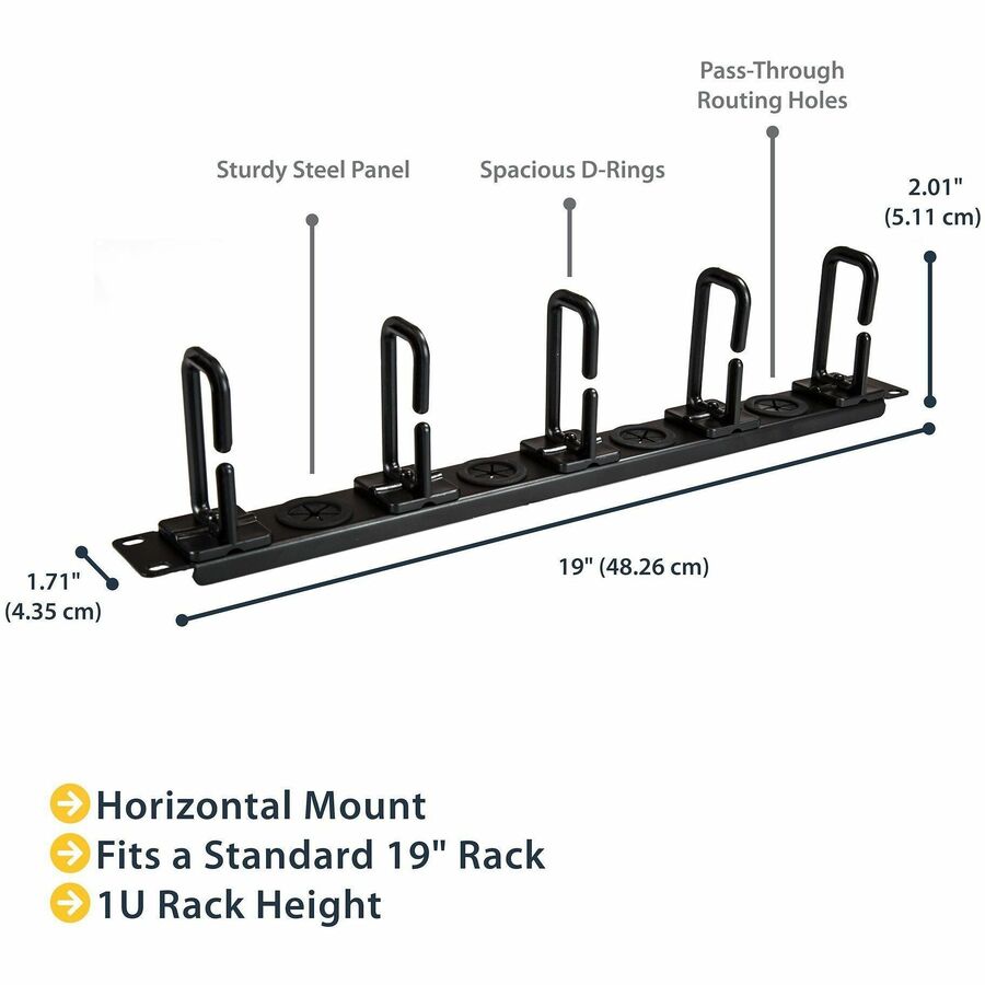 StarTech.com 1U Server Rack Cable-Management Panel