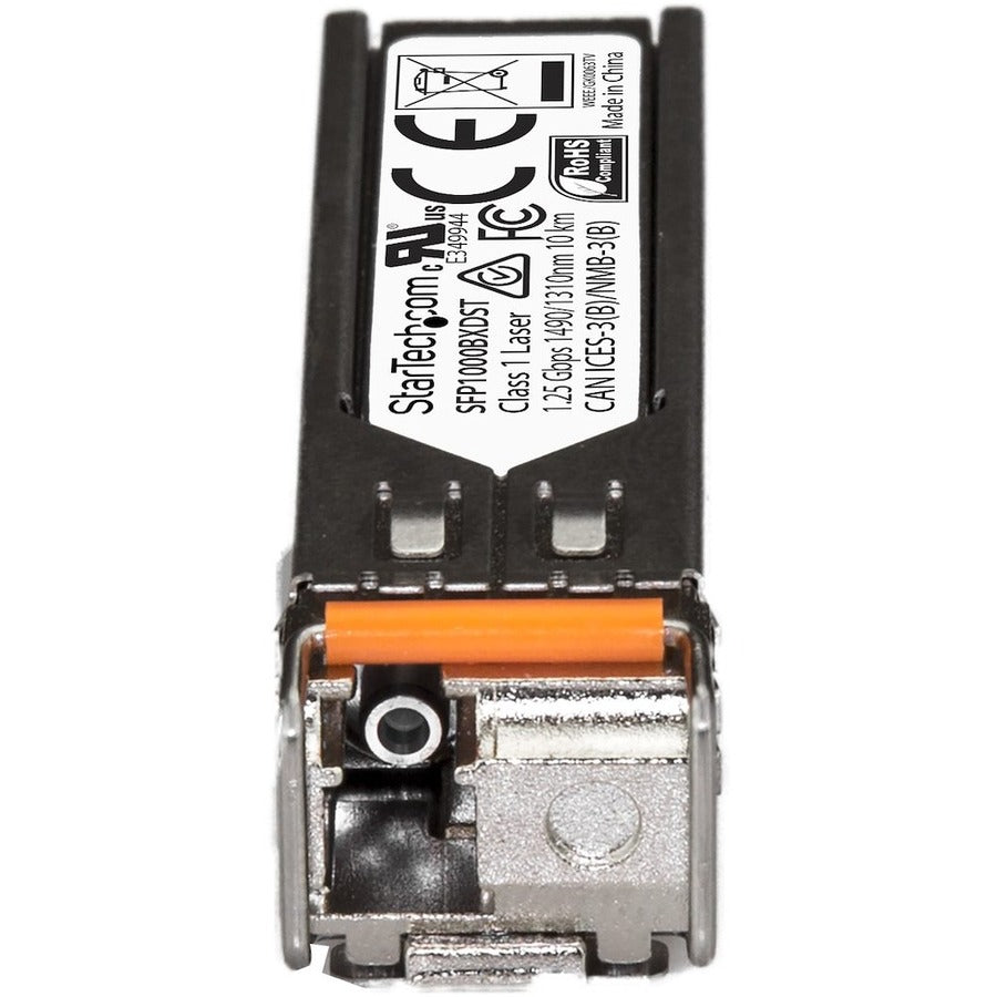 StarTech.com SFP (mini-GBIC) Module, 1 x LC Duplex, 1000Base-BX, Single-mode Optical Fiber, 1.25 Gbps, Hot-swappable, 1 Each
